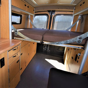 No Legs Needed for Fold Down Bed Platforms for Quick Sleep Area while On the Road