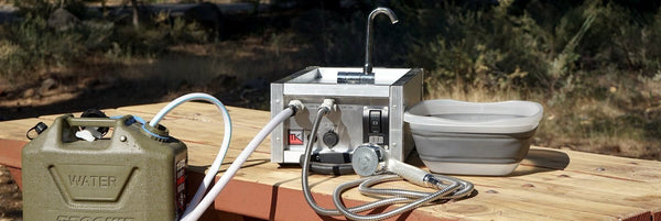 Camping Hot Water - Portable Showers u0026 Sinks - Trail Kitchens