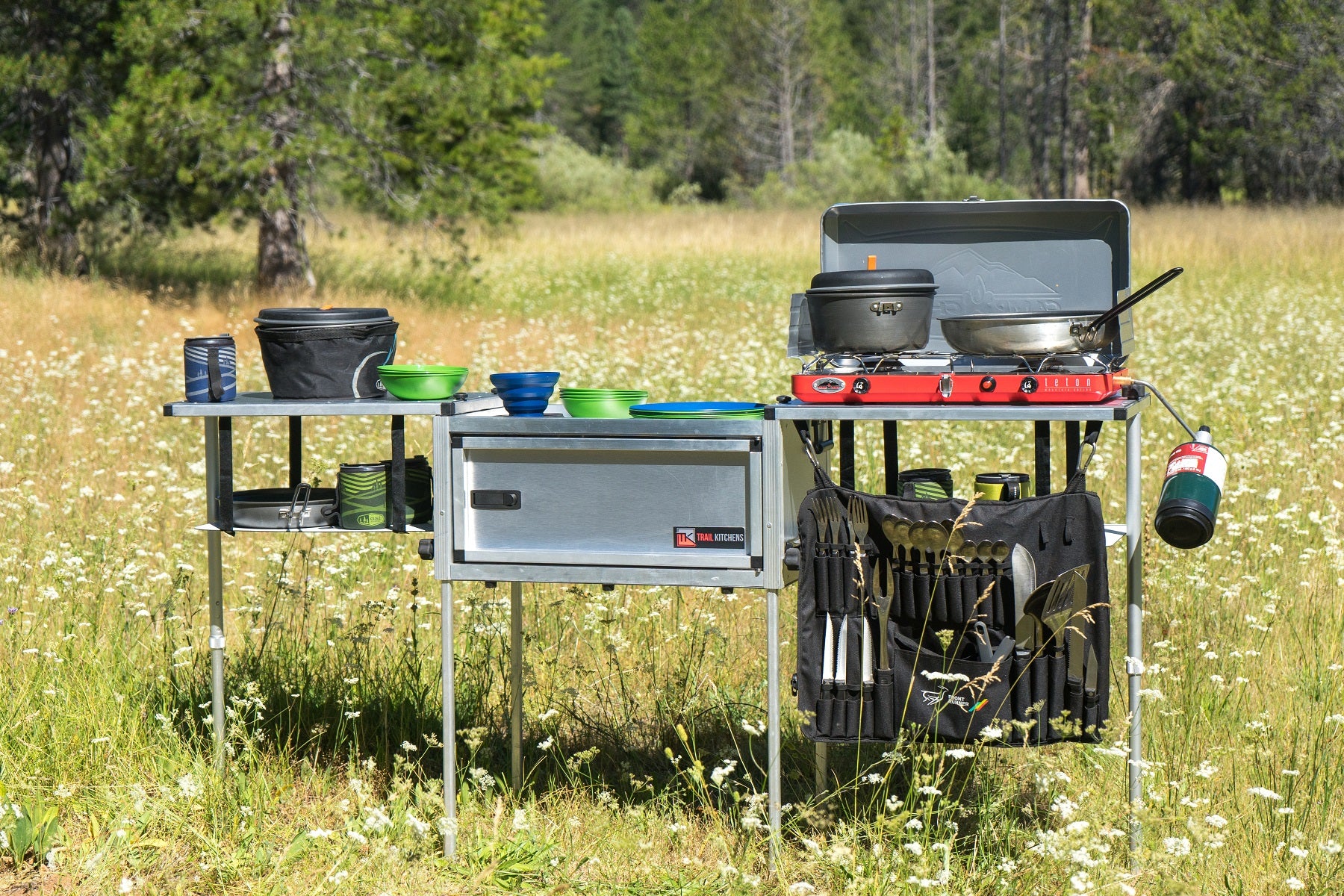 Portable Camping Kitchens - Outdoor Cooking Table with Sink