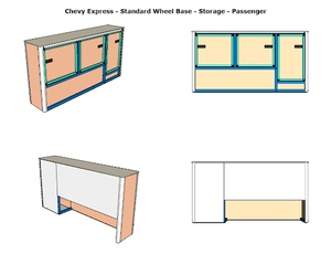 Chevy Express Regular Body Wheel Well Cabinet