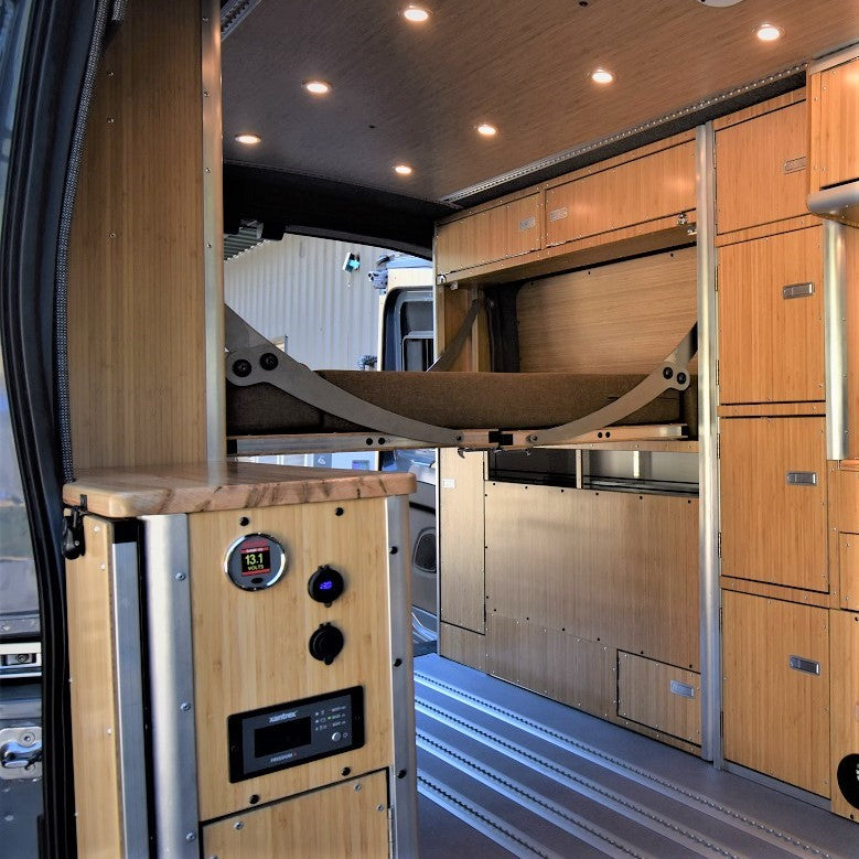Featuring a Double Murphy Bed System for Fast Deploy Van Bed