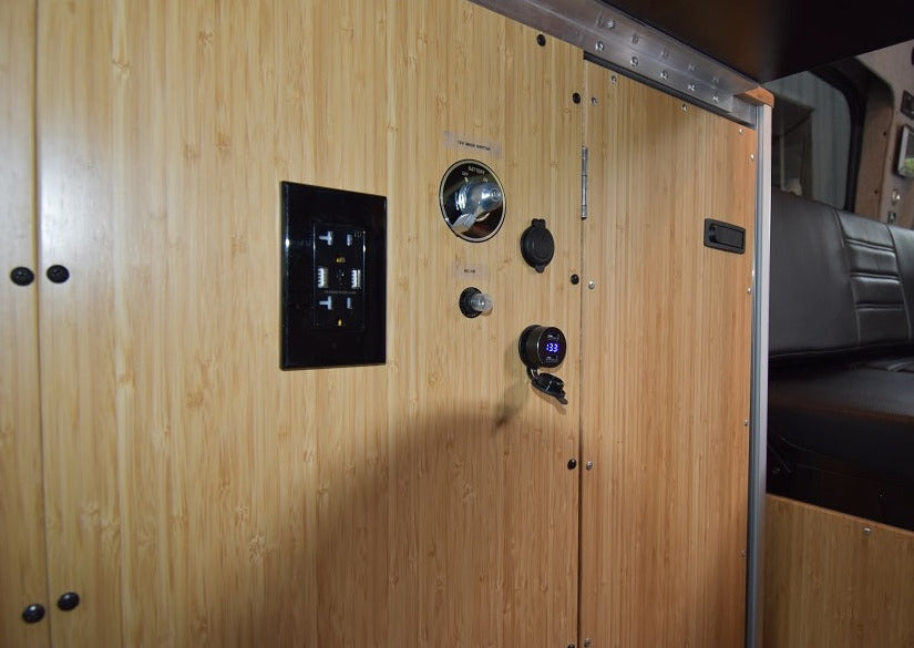 Electrical System Accessories shown on Wheel Well Cabinet
