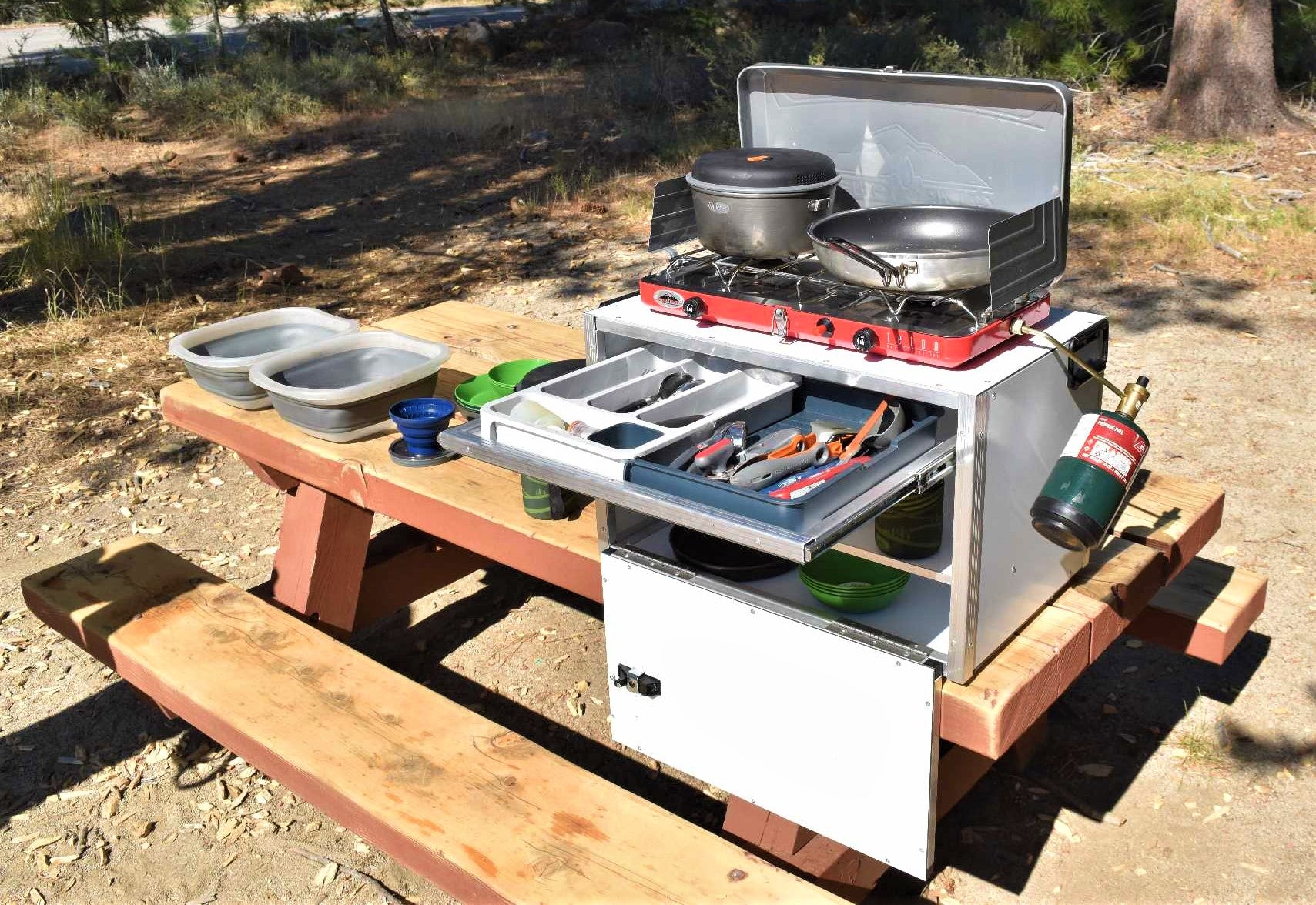 Compact Camp Kitchen - Overland Kitchen Box - Trail Kitchens