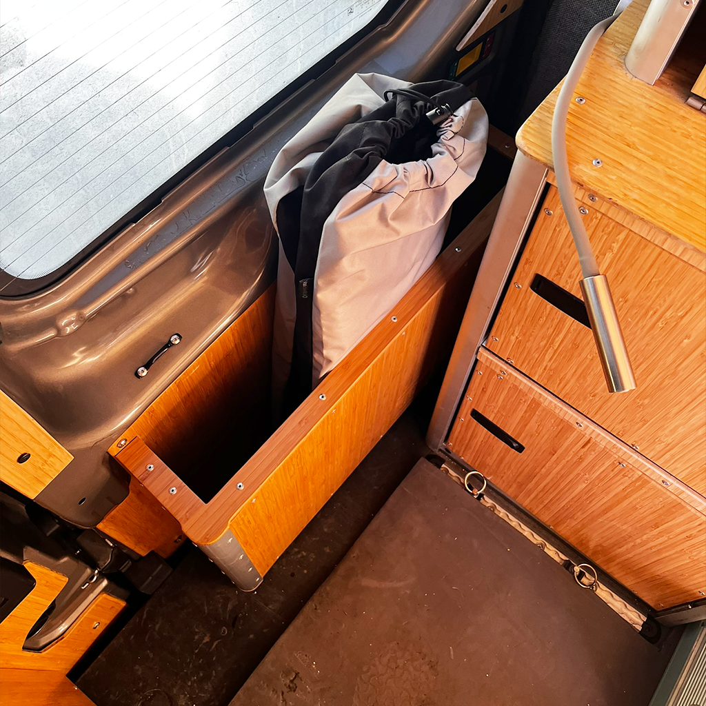 Caravan Rear Locker Rear Door Gear Locker - Trail Kitchens