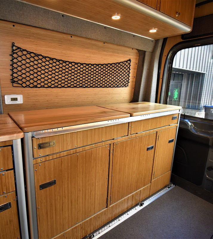 Rear Cabinets in Campervan Conversion