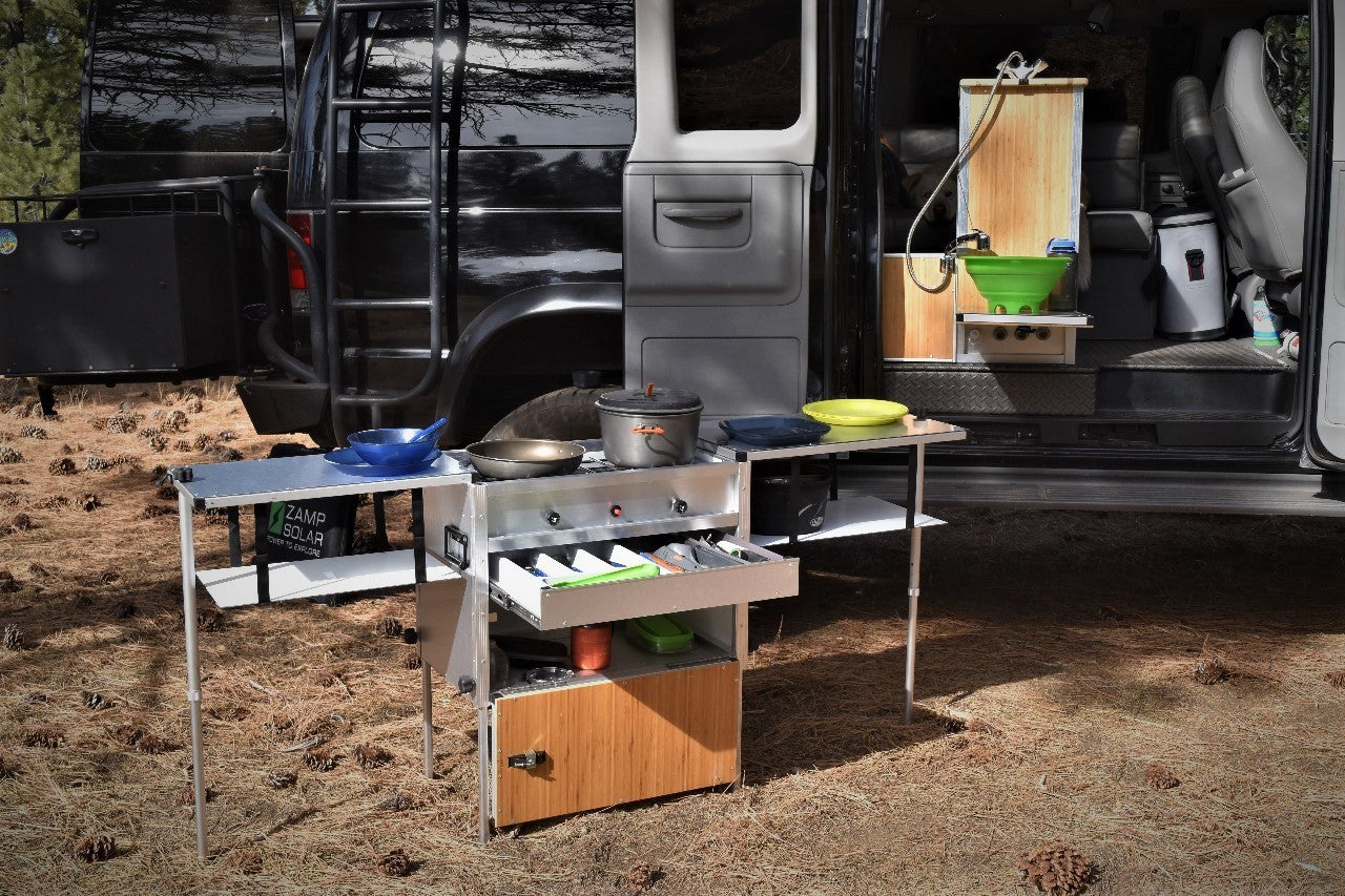 Campervan Galley + Fridge Slide - Trail Kitchens