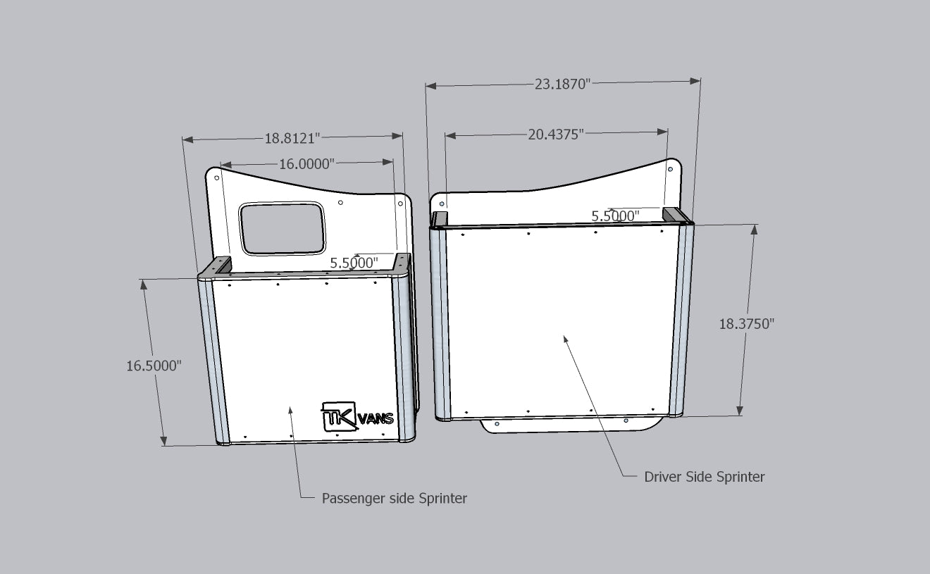 Sprinter Rear Panel Locker Rear Door Gear Locker - Trail Kitchens