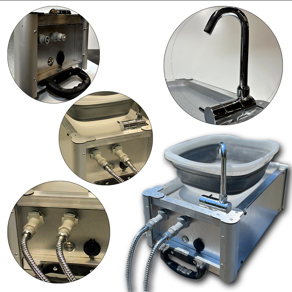 Portable Camping Sink with Pump & Water Filter - Trail Kitchens