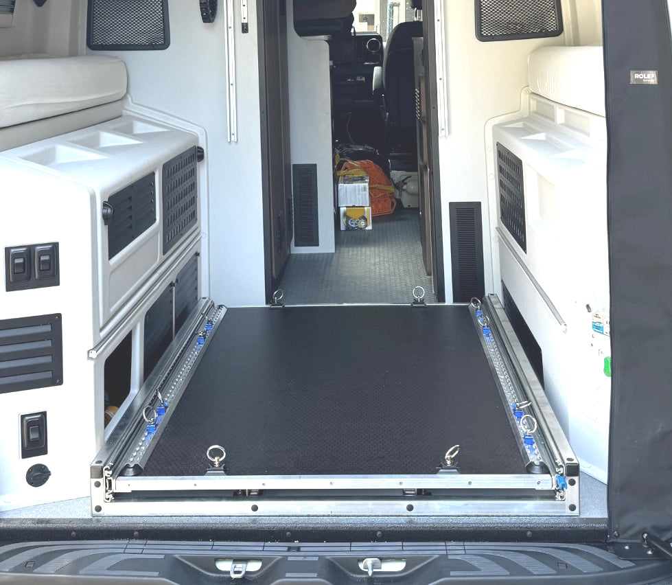 Custom Cargo Slides Trail Kitchens