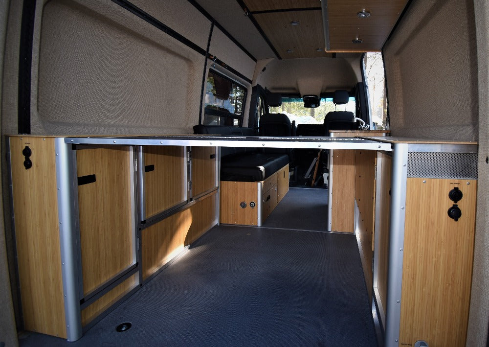 Rear Van Storage Cabinets with Optional Bed Panels