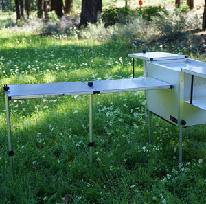Add a table mounted on a Trail kitchens Camp Kitchen