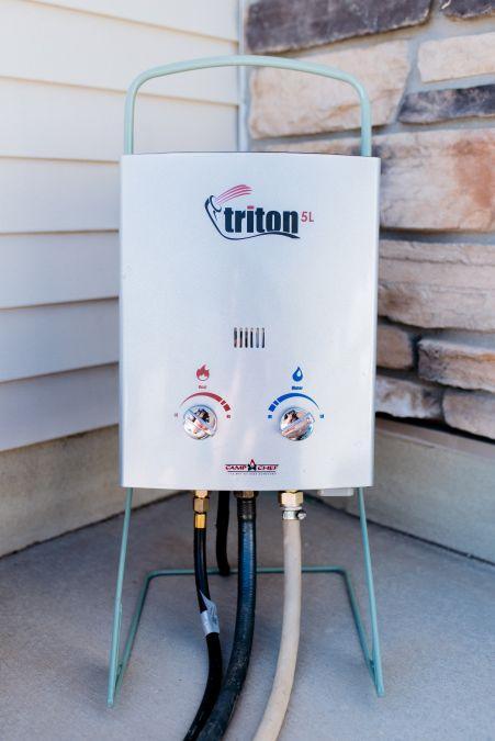 Camp Chef Triton 5L Shower - Portable Water Heater - Trail Kitchens
