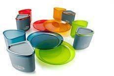 GSI Outdoors: Infinity 4 Person Compact Tableset - Multicolor camping dinnerware 