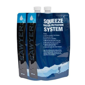 Sawyer Products: 64 oz Squeezable pouch - Set of 2 camping hydration product 